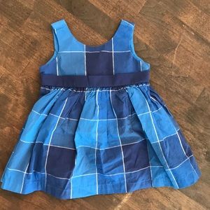 Gymboree blue plaid dress - 0-3months